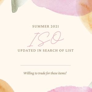 Current •ISO• list!